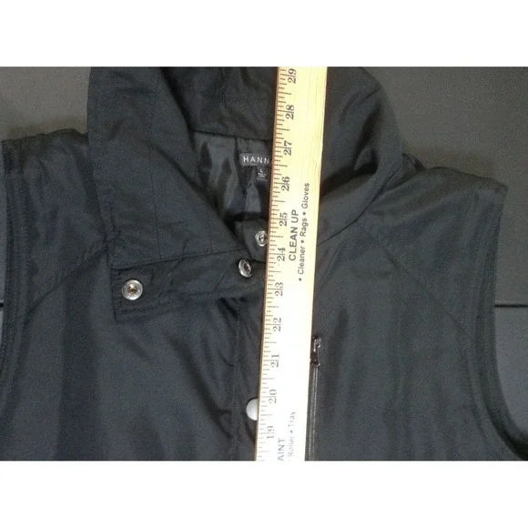 Hannah Brand Women's S Black Sleeveless Snap Close Vest Size Large - Picture 7 of 15